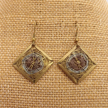 Load image into Gallery viewer, Bronze, Silver &amp; Copper Tone Vintage Braided Metal Earrings
