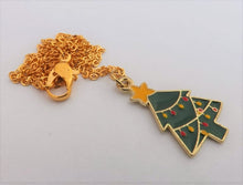 Load image into Gallery viewer, Christmas Tree Pendant &amp; Earrings Set

