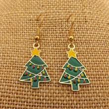 Load image into Gallery viewer, Christmas Tree Pendant &amp; Earrings Set
