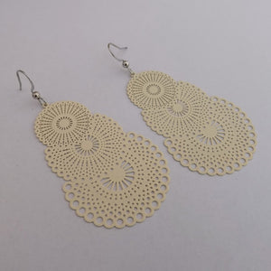 Filigree Drop Earrings (five colour options)