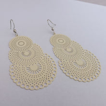 Load image into Gallery viewer, Filigree Drop Earrings (five colour options)
