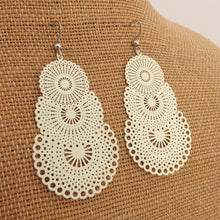 Load image into Gallery viewer, Filigree Drop Earrings (five colour options)
