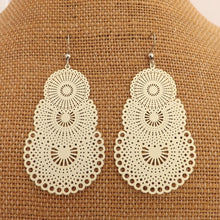 Load image into Gallery viewer, Filigree Drop Earrings (five colour options)
