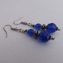 Load image into Gallery viewer, Dark Blue Handmade Bead Earrings
