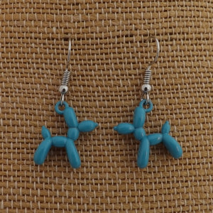 Poodle Balloon Dog Drop Earrings (12 colour options)