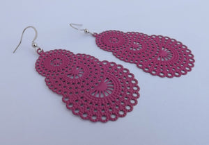 Filigree Drop Earrings (12 colour options)