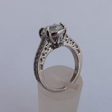 Load image into Gallery viewer, Faux Diamond Silver Tone Ring (size 8)
