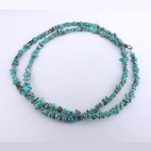 Faux Turquoise Chip Necklace