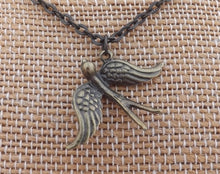 Load image into Gallery viewer, Flying Bird Bronze Tone Necklace
