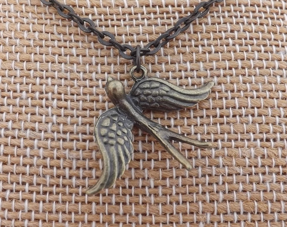 Flying Bird Bronze Tone Necklace