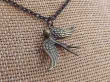 Load image into Gallery viewer, Flying Bird Bronze Tone Necklace
