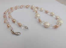 Load image into Gallery viewer, Freshwater Pearl &amp; Faceted Glass Handmade Bead Necklace
