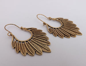 Feather Hoop Style Earrings (3 colour options)