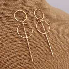 Load image into Gallery viewer, Round Drop Earrings (Gold or Silver)
