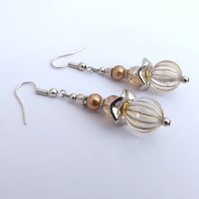 Load image into Gallery viewer, Gold &amp; Silver Handmade Bead Earrings

