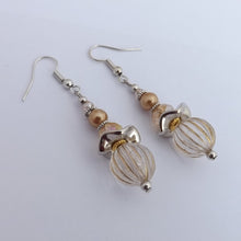 Load image into Gallery viewer, Gold &amp; Silver Handmade Bead Earrings

