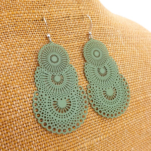 Filigree Drop Earrings (five colour options)