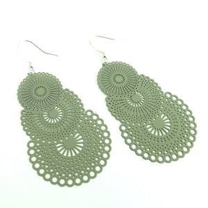 Filigree Drop Earrings (five colour options)