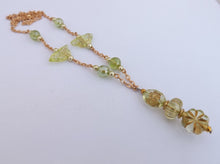 Load image into Gallery viewer, Green &amp; Gold Tone Handmade Bead Necklace
