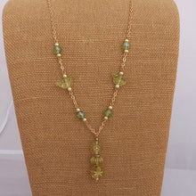 Load image into Gallery viewer, Green &amp; Gold Tone Handmade Bead Necklace
