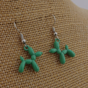 Poodle Balloon Dog Drop Earrings (12 colour options)