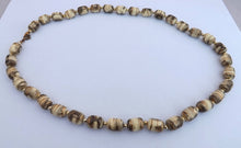 Load image into Gallery viewer, Grey, Cream &amp; Gold Vintage Bead Necklace
