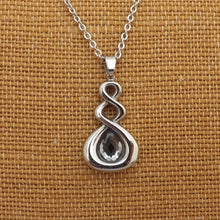 Load image into Gallery viewer, Grey &amp; Silver Twist Pendant Necklace
