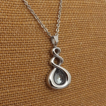 Load image into Gallery viewer, Grey &amp; Silver Twist Pendant Necklace
