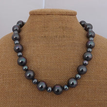 Load image into Gallery viewer, Grey with AB Lustre Crushed Seashell Pearl Bead Necklace
