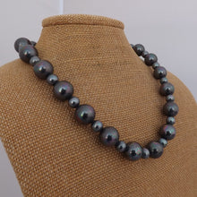 Load image into Gallery viewer, Grey with AB Lustre Crushed Seashell Pearl Bead Necklace
