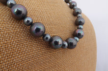 Load image into Gallery viewer, Grey with AB Lustre Crushed Seashell Pearl Bead Necklace
