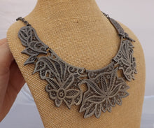 Load image into Gallery viewer, Gunmetal Grey Collar Necklace
