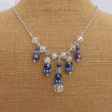 Load image into Gallery viewer, Handmade Acrylic &amp; Glass Bead &amp; Chain Drop Necklace
