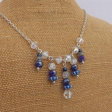 Load image into Gallery viewer, Handmade Acrylic &amp; Glass Bead &amp; Chain Drop Necklace
