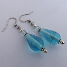 Load image into Gallery viewer, Light Blue Handmade Bead Earrings
