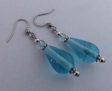 Load image into Gallery viewer, Light Blue Handmade Bead Earrings
