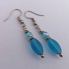 Load image into Gallery viewer, Light Blue Handmade Bead Earrings (Made in NZ)
