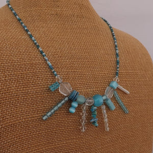 Light Blue Handmade Bead Necklace