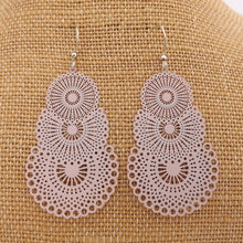 Load image into Gallery viewer, Filigree Drop Earrings (five colour options)
