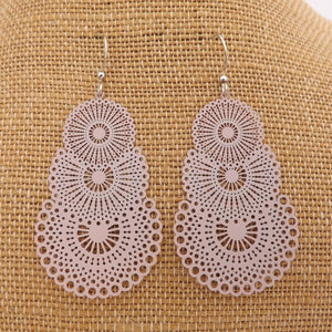 Filigree Drop Earrings (five colour options)