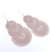 Load image into Gallery viewer, Filigree Drop Earrings (five colour options)
