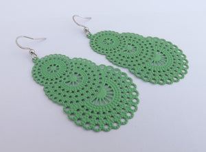 Filigree Drop Earrings (12 colour options)