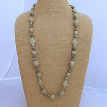 Load image into Gallery viewer, Light Green Handmade Vintage Ceramic Bead Necklace
