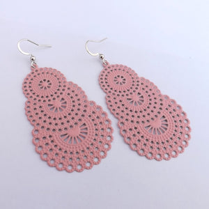 Filigree Drop Earrings (12 colour options)