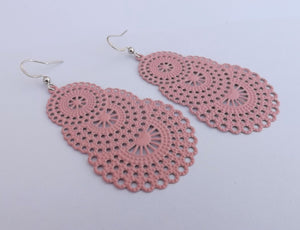 Filigree Drop Earrings (12 colour options)