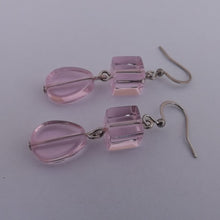 Load image into Gallery viewer, Light Pink Handmade Dangle Drop Bead Earrings (Made in NZ)
