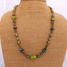 Load image into Gallery viewer, Olive Green Handmade Bead Necklace

