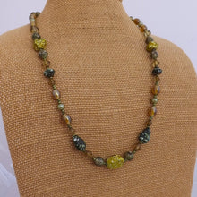 Load image into Gallery viewer, Olive Green Handmade Bead Necklace
