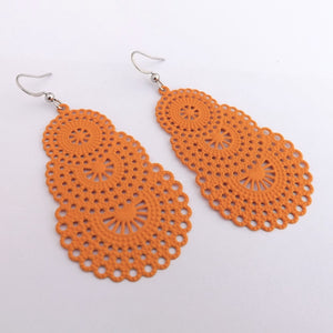 Filigree Drop Earrings (12 colour options)