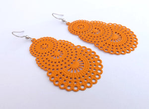 Filigree Drop Earrings (12 colour options)